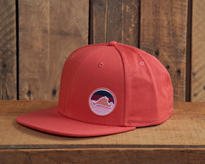 Island Sunset Patch Flat Brim Hat