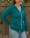 Women's 9 Dots Logo Lightweight Zip Hoodie