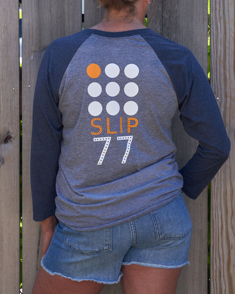 Women's 9 Dots Logo 3/4  Baseball Tee